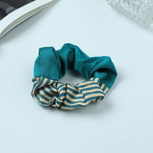 Цена за 3 шт. Резинка для волос «Орбита», половинка полоски, 8 см, жёлто-зелёная