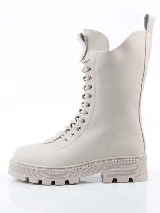 04-PAG294-2Z MILK Ботинки зимние женские (натуральная кожа, 100% шерсть)