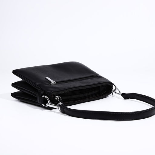 Сумка кросс-боди на молнии, 3 наружных кармана, цвет чёрный - Simaland фото 7