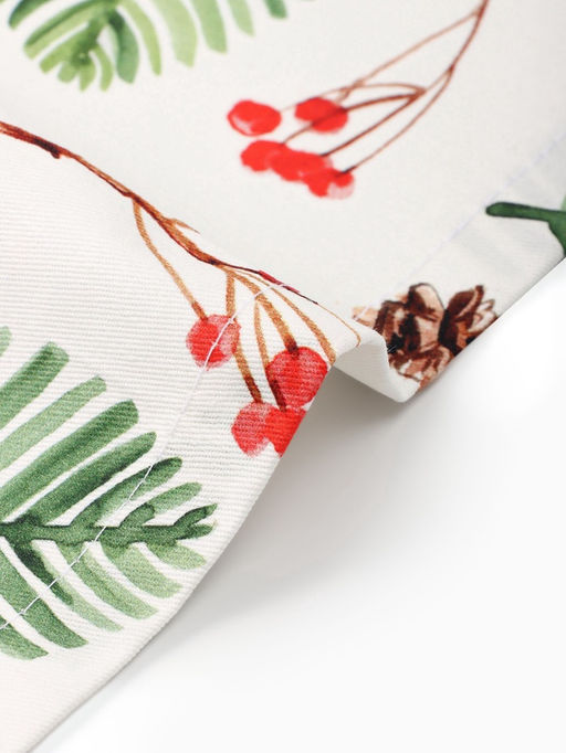 Набор сервировочных салфеток с декоративными кольцами С Новым Годом, 40?40 см - 4 шт., 100% хлопок, саржа 190 г/м?