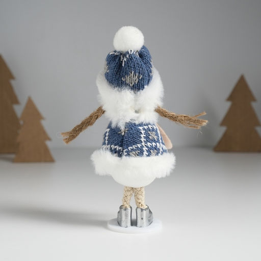 Кукла интерьерная Девочка в вязаной шубке 6х6х14 см - Simaland фото 4