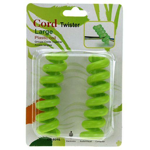 Держатель для кабеля 2 штуки 9,5х2,4см, силиконовый, Спираль, в блистере (Китай) - Домашняя мода фото 4