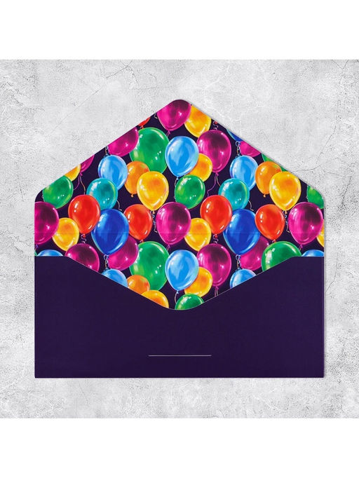 Цена за 2 шт. Конверт подарочный «С Днем Рождения», софт тач, тиснение, 19×9 см