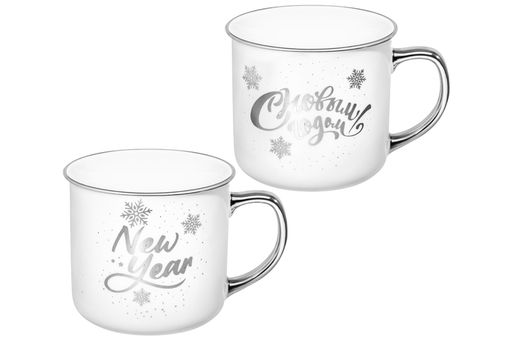 Набор 2 кружек 400 мл 12,5*9,5*8,8 см С новым годом, фарфор NEW BONE CHINA - Elan gallery фото 4