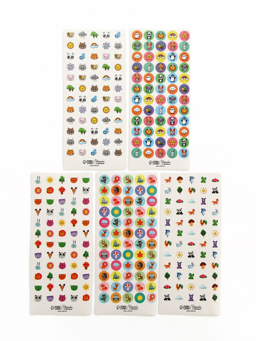 Цена за 3 шт. Наклейки детские оценки «Животные», 7×16 см, 10 листов