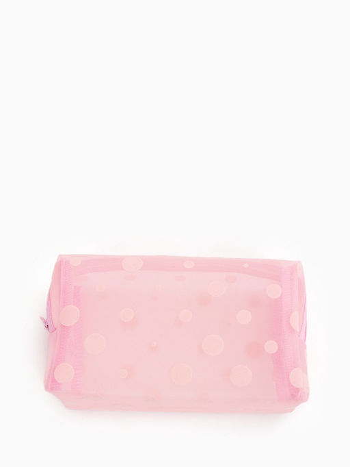 Косметичка дор Горох, сетка 18*7,5*10, отд на молнии, розовый