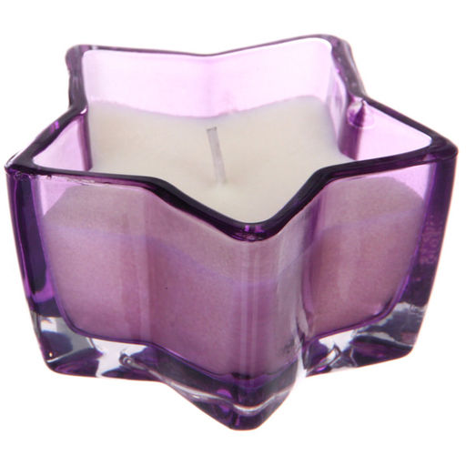 Свеча в стакане "Звездная ночь" 10,5*5,5 см, Сиреневый