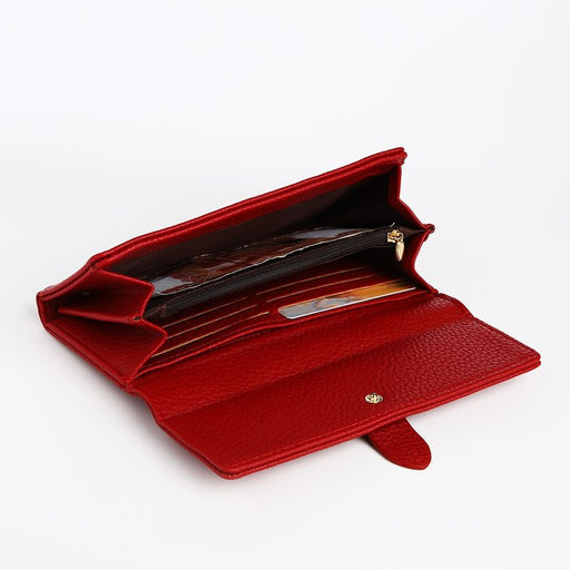 Кошелёк на кнопке, цвет красный - Simaland фото 4