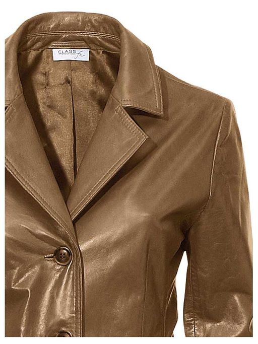 Кожаное пальто, коньячное - Heine фото 7