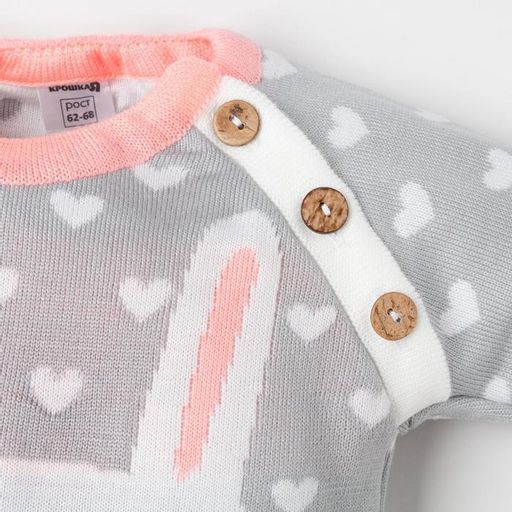 Комбинезон вязаный Крошка Я Зайчик рост 74-80 см  фото 3