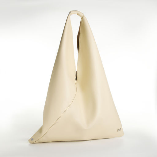 Сумка - мешок женская на магните, 47×1×35 см, бежевая