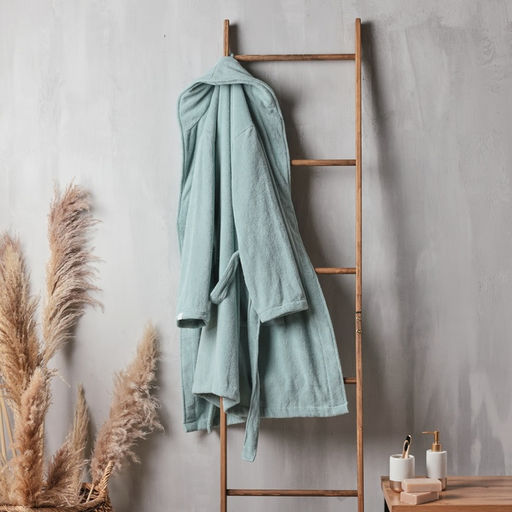 Халат махровый мужской SL HOME: Basic «Аззура», размер S, хлопок 100%, мятный