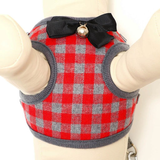 Комплект амуниции с мягкой шлейкой, L, поводок 120 х 1,5 см, ОШ 30-50 см, ОГ 36-56 см, красный 473 - Пижон фото 5