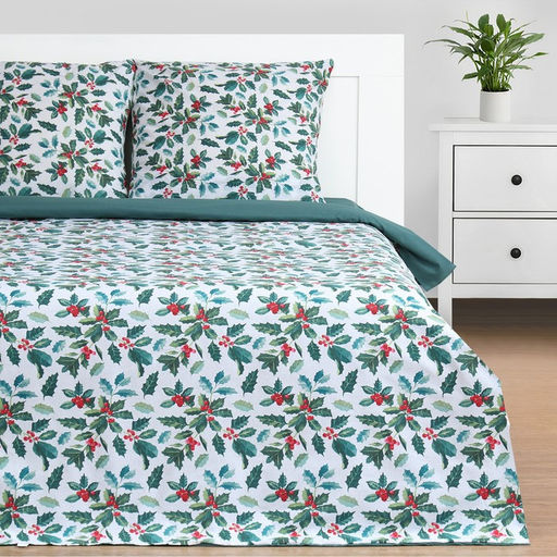 Постельное бельё Этель 1.5 сп Winter berries 143х215 см,150х214 см, 70х70 см 2 шт, поплин  фото 3