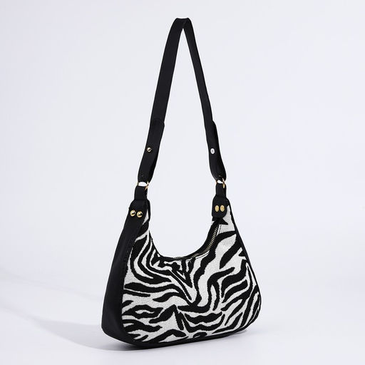 Сумка женская текстильная, 20х23х5.5 см, зебра - Nazamok фото 4