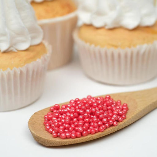 Посыпка кондитерская Жемчуг зерна риса в цветной глазури, красный 2-5 мм, 50 г - Simaland фото 2