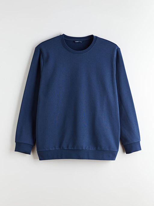 B?y?k Beden Bisiklet Yaka Erkek Sweatshirt