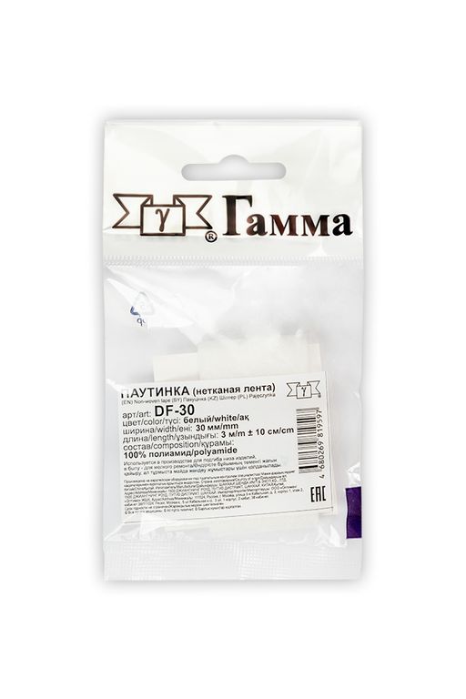 Паутинка DF-30 ФАСОВКА 30 мм 5 х 3 м W Gamma белая