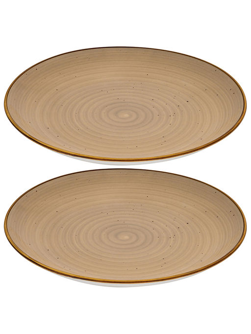 Набор тарелок десертных 2 пр. 20*20*2,5 см "Кантри Крафт", бежевый