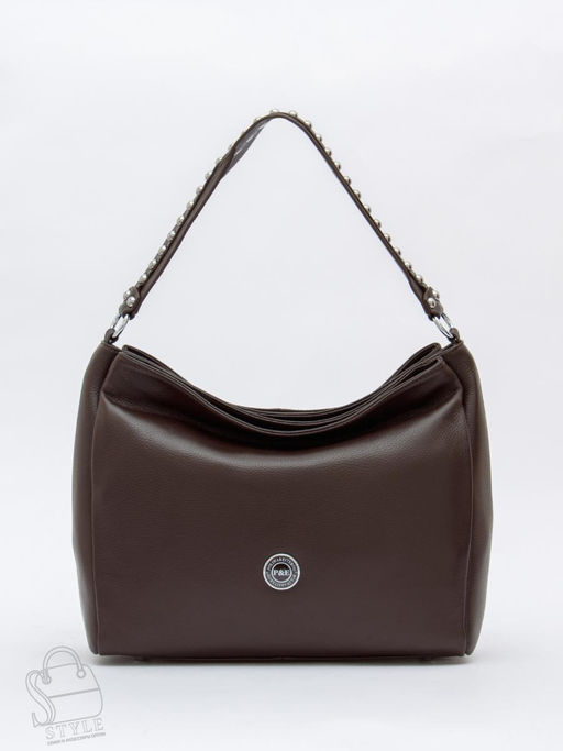 Сумка женская кожаная 0539C d.coffee Polina&Eiterou
