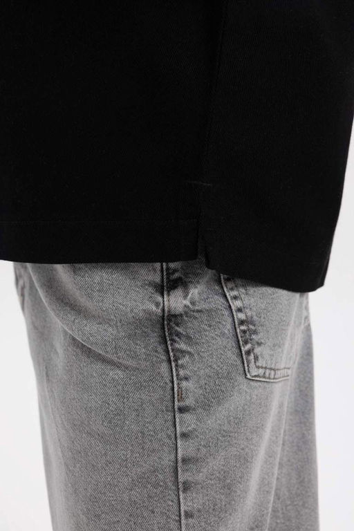 Хлопковая куртка-рубашка с длинными рукавами Relax Fit - Defacto фото 9