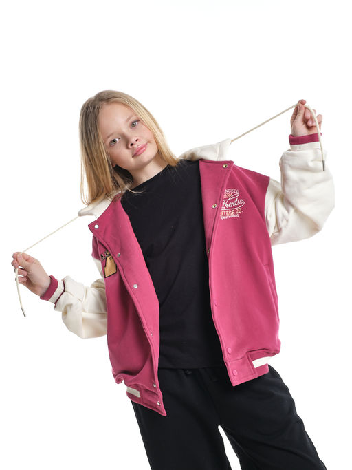 Толстовка с капюшоном с принтом 33-7647 красный - Mini maxi фото 15