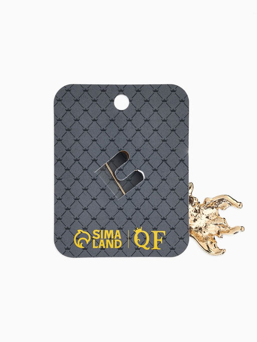 Брошь «Рыба карп», бордовая в золоте