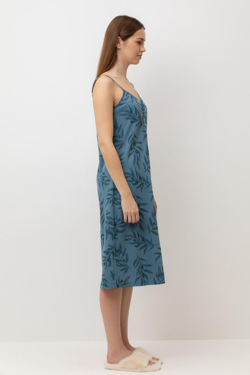 Е 10008/24/голубой мираж,оливковая ветвь сорочка жен