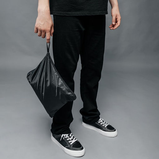 Дождевик взрослый мужской плащ DANGER, на молнии, размер 50-54, цвет чёрный