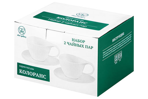 Чайн. пара 4 пр. 300 мл Колоранс белая - Elan gallery фото 10