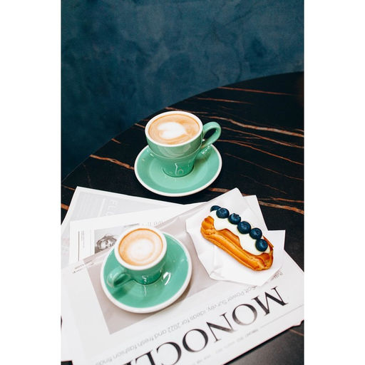 Кофейная пара Magistro Coffee time, 2 предмета: чашка 80 мл, блюдце d=12.5 см, фарфор, бирюзовая