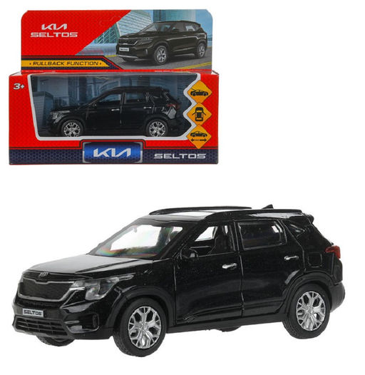 Технопарк. Модель "Kia Seltos" 12 см, металл, двери, багаж., инерц, черный, кор. арт.SELTOS-12-BK