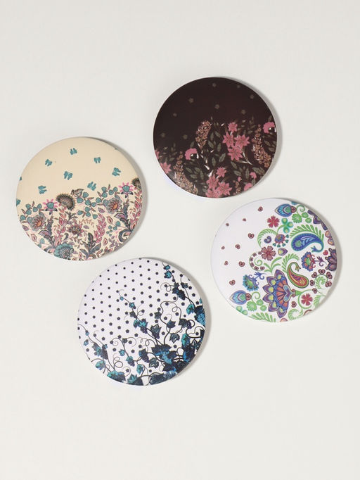 Цена за 3 шт. Зеркало складное «Цветы», d=7.5 см, с увеличением х2, МИКС