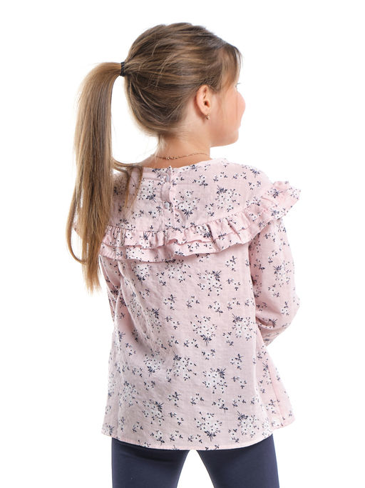 Блузка для девочки праздничное нарядная форма детская одежда UD 3860 розовый - Mini maxi фото 2