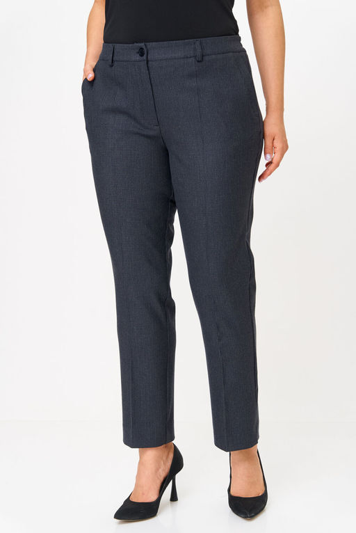 Брюки БелЭльСтиль 610 сине-серая клеточка  фото 2