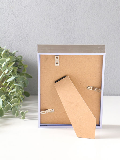 Фоторамка для фото 13×18 см «Ламберто», пластик, серебро с белым, 19×14×3.5 см