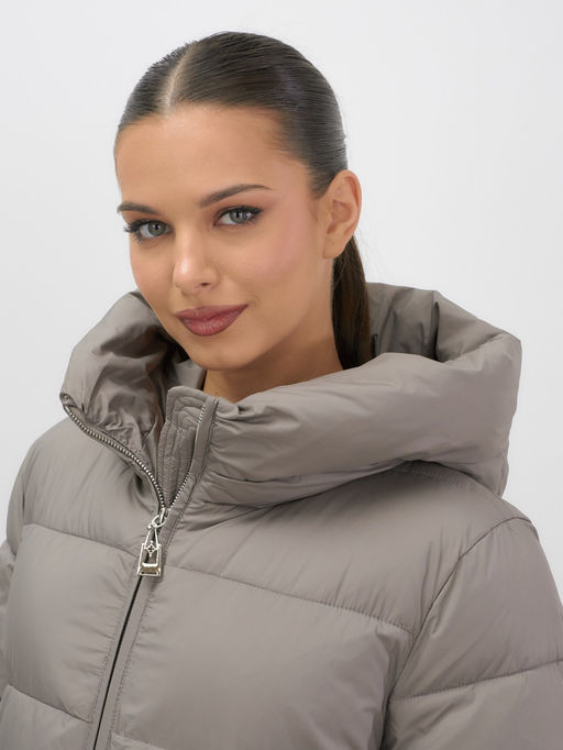 Куртка женская зимняя на резинке большого размера коричневого цвета 7619K Бренд: Visdeer  фото 13