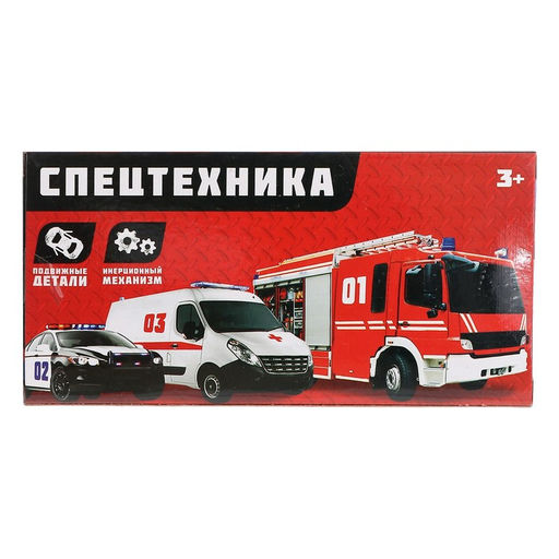 Машинка металлическая Пожарная служба, инерция, с элементами из пластика, МИКС - Автоград фото 6