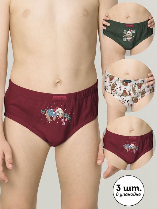 BULB3309(3шт. в упаковке) трусы для мальчиков