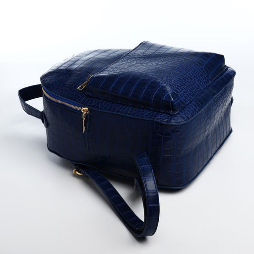 Рюкзак женский из искусственной кожи на молнии, 1 карман, цвет синий - Simaland фото 3