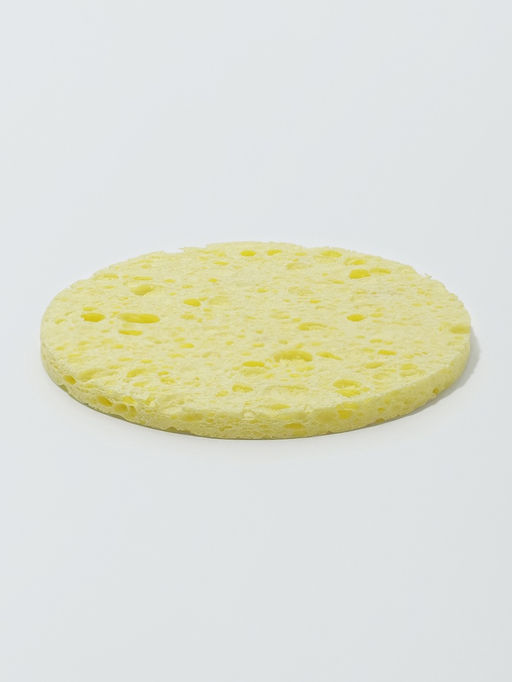 Цена за 2 шт. Спонж для умывания, d=8 см, жёлтый - Queen fair фото 3