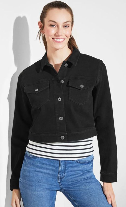 Короткая женская джинсовая куртка ESMARA  фото 6