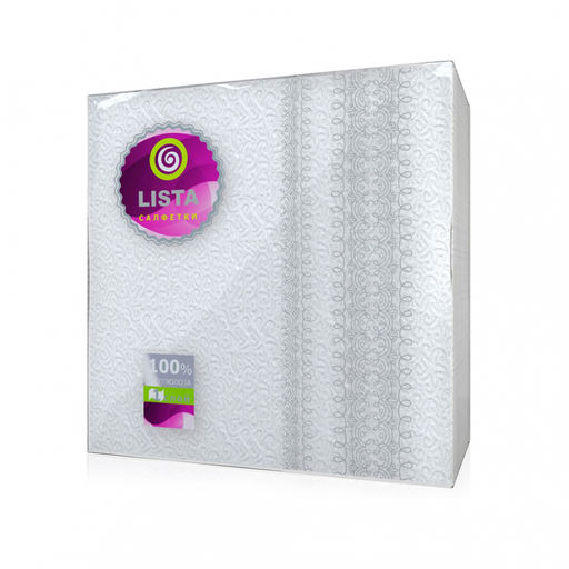 Салфетки "Lista" 330*330, 40 л, 25 пач/уп, 1 слой, белые арт. ФР-00004312
