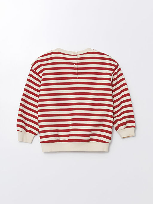 Bisiklet Yaka ?izgili K?z Bebek Sweatshirt ve Tayt 2li Tak?m - Waikiki фото 3