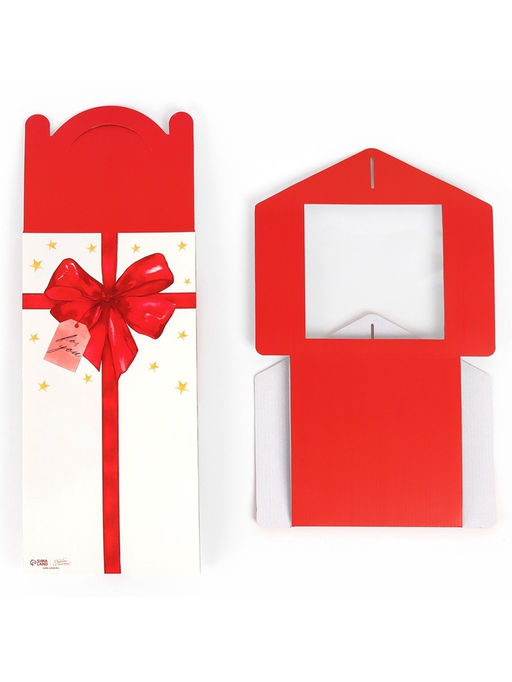 Цена за 5 шт. Коробка кондитерская с окном, сундук, «Бант», 20×20×20 см