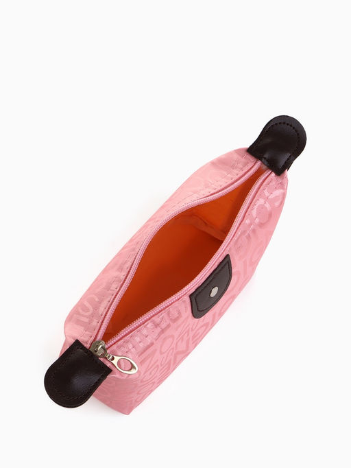 Цена за 2 шт. Косметичка на молнии простая, маленькая, с рисунком Надписи, розовая - Simaland фото 3