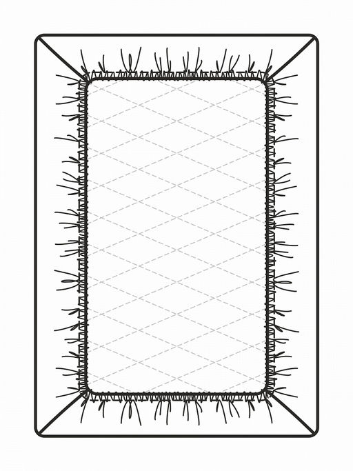 Простыня натяжная трикотажная 160x200+25 сиреневая