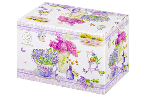 Набор 2 блюд д/холодца 700 мл 19*12*11,5 см "Лаванда" NEW BONE CHINA