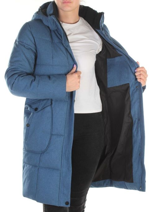 350 BLUE Пальто женское зимнее (200 гр. холлофайбера) - Fashion фото 10