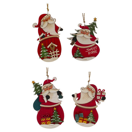 Изделие декоративное подвесное "Дед Мороз", L9 W0,5 H11,5 см, 4в.